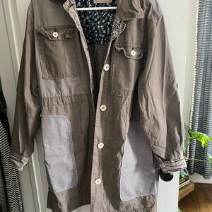 We The Free Tan Jacket with Floral Lining